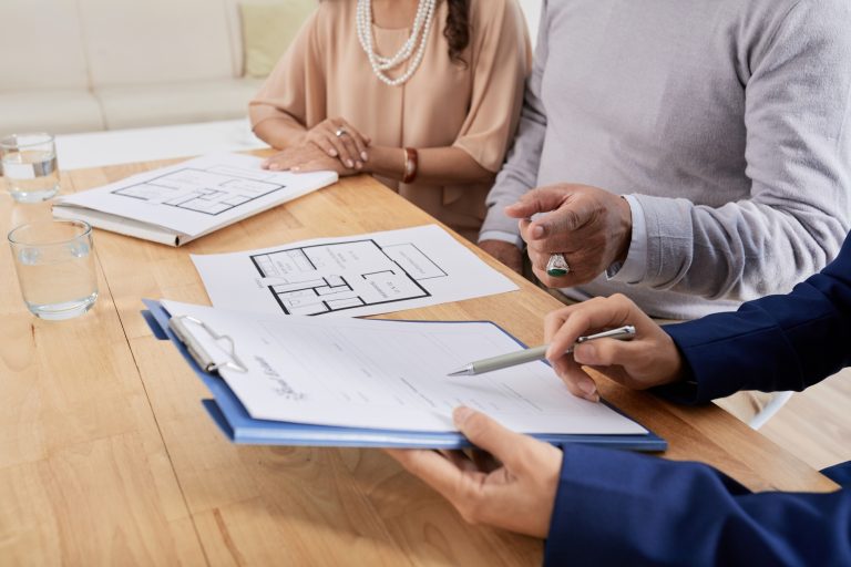 Estate Agent Working with Clients